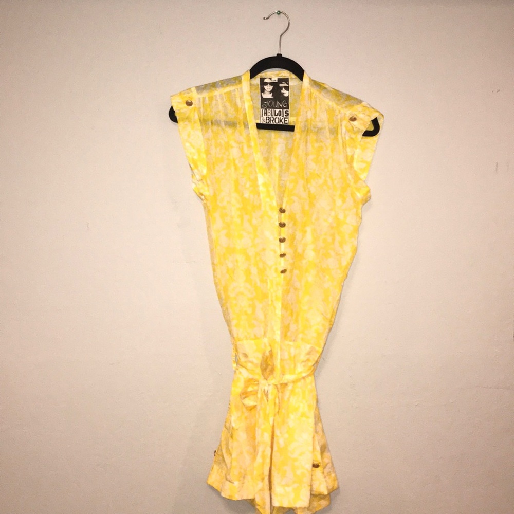Young Fabulous & Broke Flowy Yellow Romper